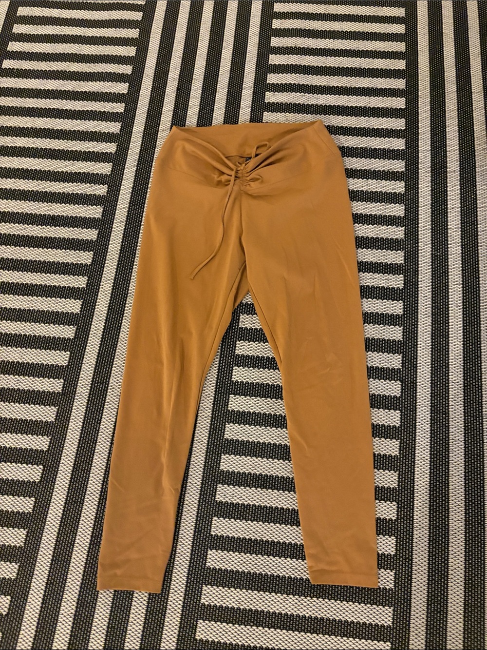 Active USA Camel High-Waist Drawstring Leggings
